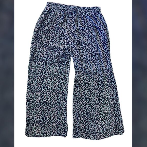 Torrid Chiffon Pull On Wide Leg Pants with Side Slide Floral Women Plus size 0X - Picture 7 of 7